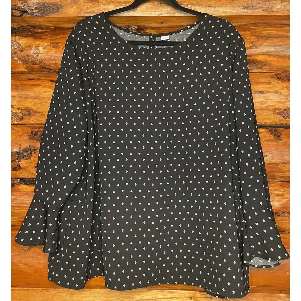 Old Navy‎ Ruffled Sleeve Black Blouse Size XXL